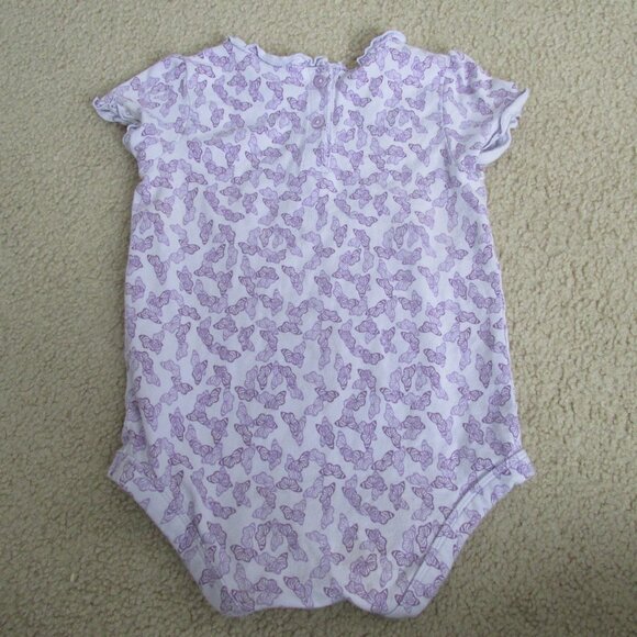 Faded Glory One Piece Onesie Girls Size 18M‎ Purple Short Sleeve Toddler Snap - Picture 4 of 5